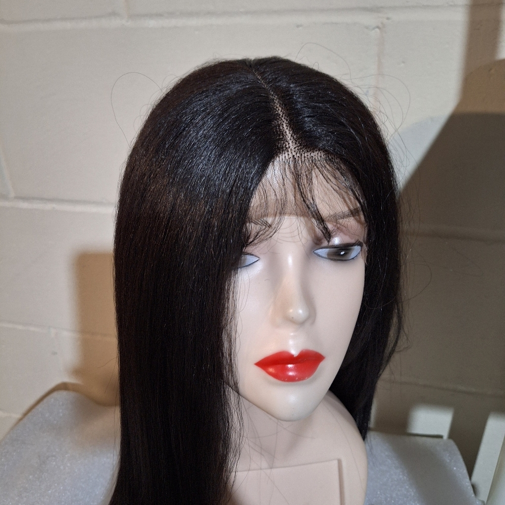 Human Hair Blend Lace Front Wig 35 Inches Long - Picture 8 of 10